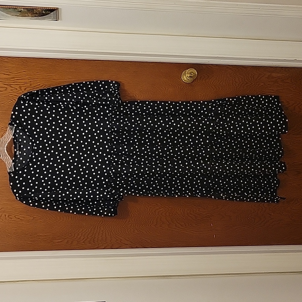 ZARA black and white pikadot dress small